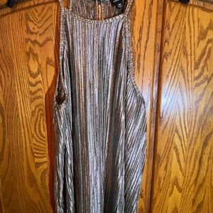 Torrid Metallic Silver Halter Style Camisole